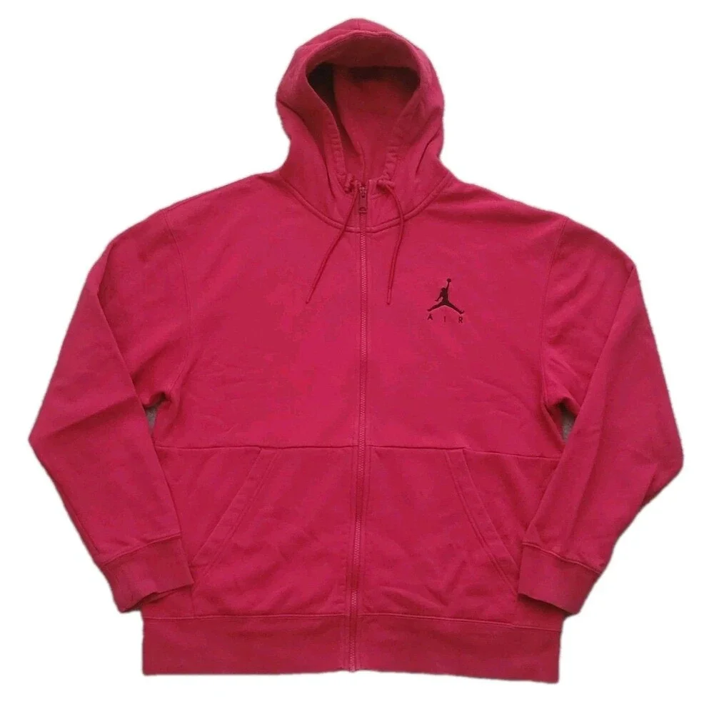 Jordan Hot Pink Full-Zip Hoodie with Black Jumpman
